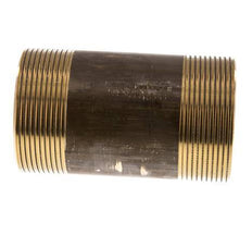 G 2'' Brass Double Pipe Nipple 16 Bar DIN 2982 - 100mm