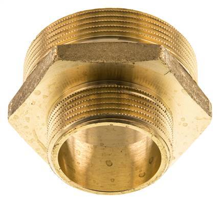 G 2'' x G 1 1/4'' Messing Borstnippel 16 Bar