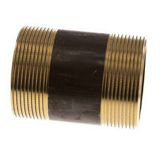 G 2'' Brass Double Pipe Nipple 16 Bar DIN 2982 - 80mm