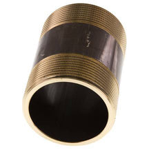 G 2'' Brass Double Pipe Nipple 16 Bar DIN 2982 - 80mm