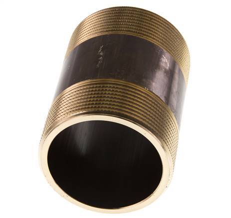 G 2'' Brass Double Pipe Nipple 16 Bar DIN 2982 - 80mm