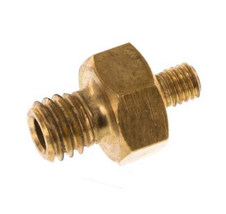 M5 x M3 Brass Double Nipple 16 Bar [2 Pieces]