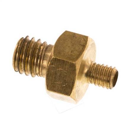 M5 x M3 Brass Double Nipple 16 Bar [2 Pieces]