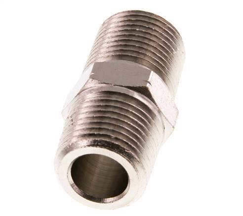 1/2'' NPT x R 1/2'' Vernikkeld Messing Borstnippel 60 Bar
