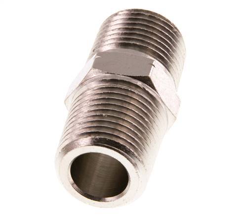1/2'' NPT x R 1/2'' Vernikkeld Messing Borstnippel 60 Bar
