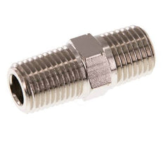 1/4'' NPT x R 1/4'' Vernikkeld Messing Borstnippel 60 Bar