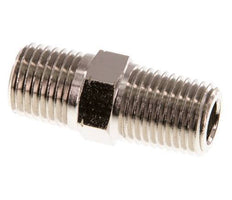 1/4'' NPT x R 1/4'' Vernikkeld Messing Borstnippel 60 Bar