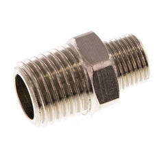 R 1/4'' x R 1/8'' Nickel plated Brass Double Nipple 16 Bar [10 Pieces]