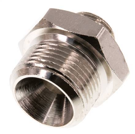 G 3/4'' x G 3/8'' Vernikkeld Messing Borstnippel 16 Bar