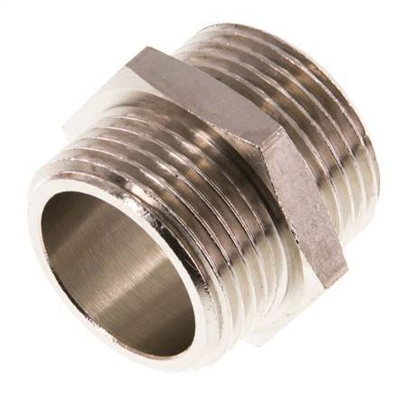 G 3/4'' Nickel plated Brass Double Nipple 16 Bar