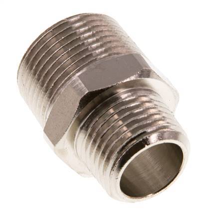 R 3/4'' x R 1/2'' Vernikkeld Messing Borstnippel 16 Bar