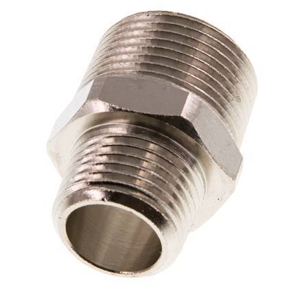 R 3/4'' x R 1/2'' Vernikkeld Messing Borstnippel 16 Bar
