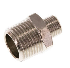 R 3/8'' x R 1/8'' Nickel plated Brass Double Nipple 16 Bar [5 Pieces]