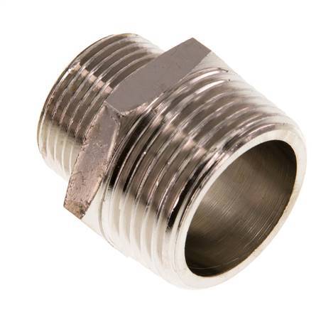 R 1'' x R 3/4'' Vernikkeld Messing Borstnippel 16 Bar