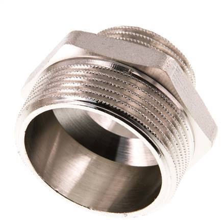 G 1 1/2'' x G 1'' Vernikkeld Messing Borstnippel 16 Bar