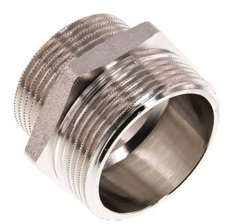 G 1 1/2'' x G 1 1/4'' Vernikkeld Messing Borstnippel 16 Bar