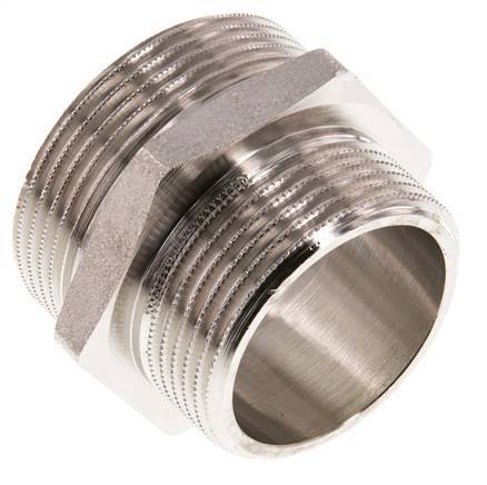 G 1 1/2'' x G 1 1/4'' Vernikkeld Messing Borstnippel 16 Bar