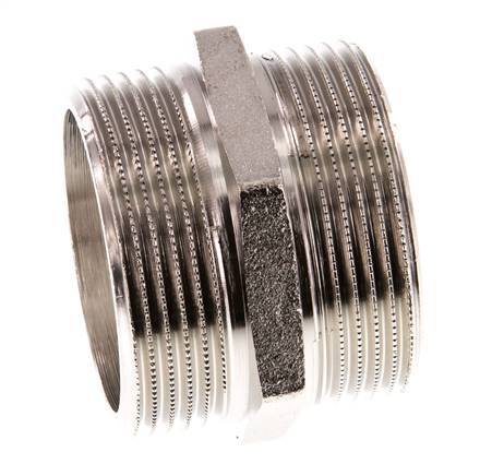 G 1 1/2'' Vernikkeld Messing Borstnippel 16 Bar