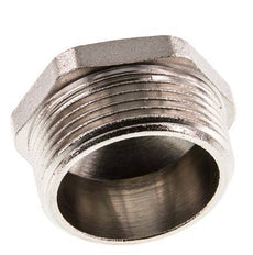 G 1 1/4'' x G 1/2'' Vernikkeld Messing Borstnippel 16 Bar