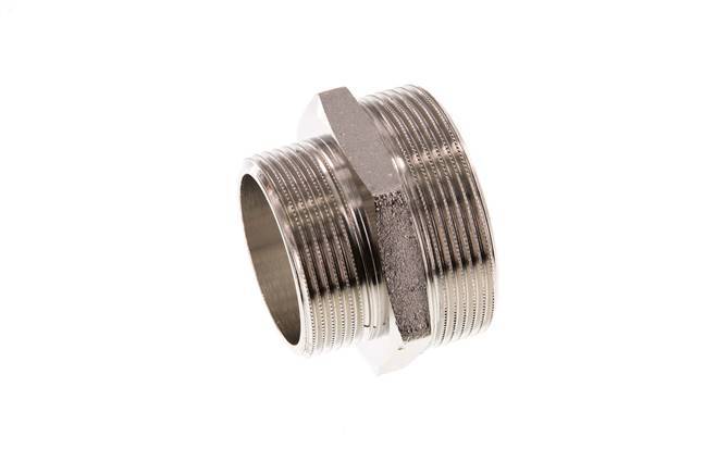 G 2'' x G 1 1/2'' Vernikkeld Messing Borstnippel 16 Bar