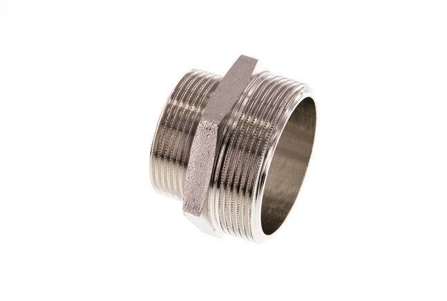 G 2'' x G 1 1/2'' Vernikkeld Messing Borstnippel 16 Bar