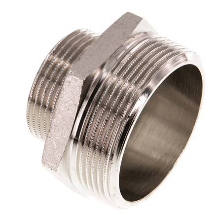 G 2'' x G 1 1/4'' Vernikkeld Messing Borstnippel 16 Bar