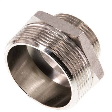 G 2'' x G 1 1/4'' Vernikkeld Messing Borstnippel 16 Bar