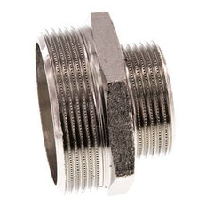 G 2'' x G 1 1/4'' Vernikkeld Messing Borstnippel 16 Bar