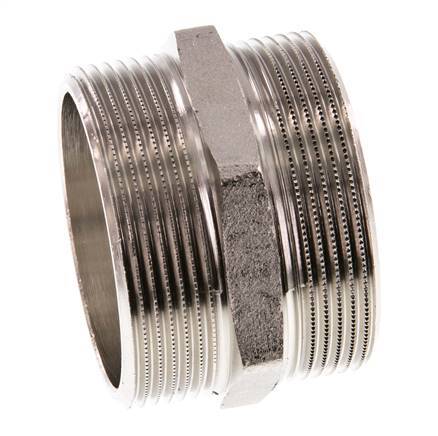 G 2'' Vernikkeld Messing Borstnippel 16 Bar