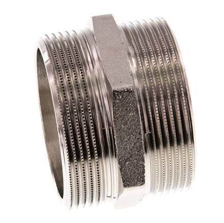 G 2'' Vernikkeld Messing Borstnippel 16 Bar