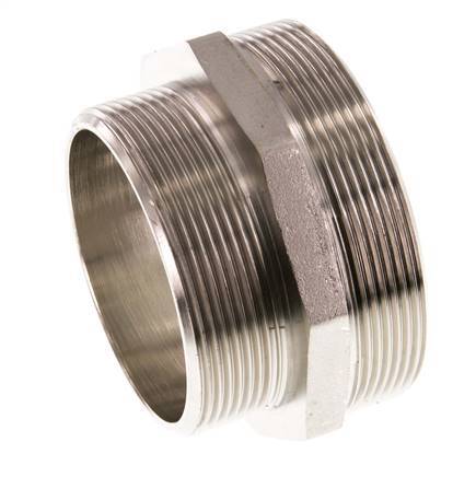 G 3'' x G 2 1/2'' Vernikkeld Messing Borstnippel 16 Bar