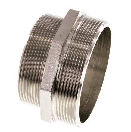 G 3'' x G 2 1/2'' Vernikkeld Messing Borstnippel 16 Bar