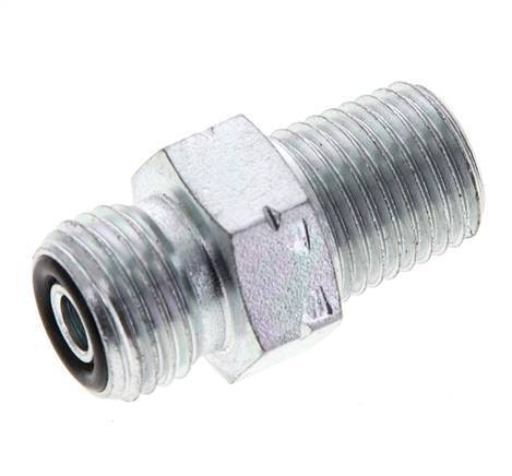 UNF 9/16''-18 x 1/4'' NPT Verzinkt Stalen Borstnippel ORFS 630 Bar - Hydrauliek