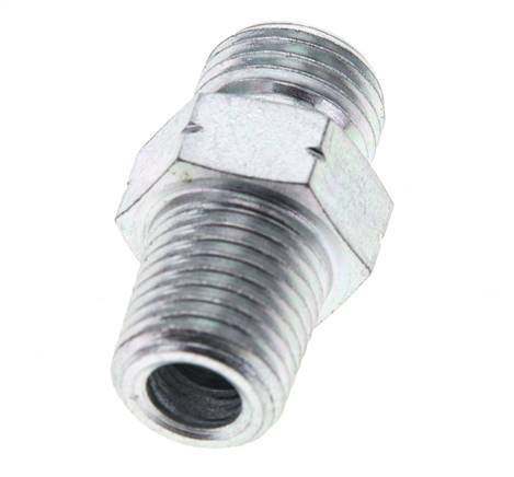 UNF 9/16''-18 x 1/4'' NPT Verzinkt Stalen Borstnippel ORFS 630 Bar - Hydrauliek