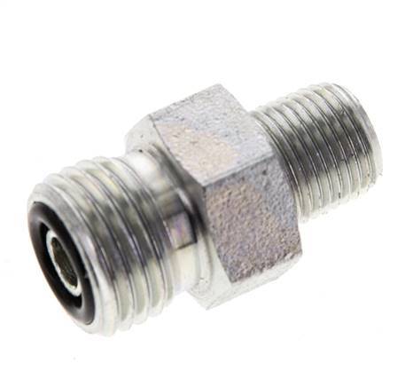 UNF 9/16''-18 x 1/8'' NPT Verzinkt Stalen Borstnippel ORFS 630 Bar - Hydrauliek