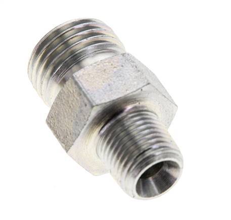 UNF 9/16''-18 x 1/8'' NPT Verzinkt Stalen Borstnippel ORFS 630 Bar - Hydrauliek