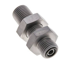 UNF 9/16''-18 Male Zinc plated Steel Bulkhead Fitting ORFS 630 Bar - Hydraulic