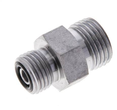 UN 11/16''-16 x UNF 9/16''-18 Verzinkt Stalen Borstnippel ORFS 630 Bar - Hydrauliek