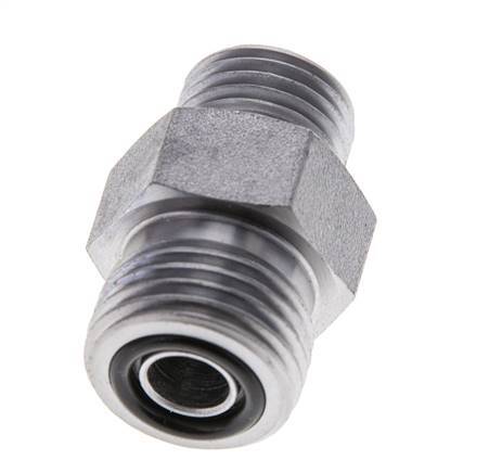 UN 11/16''-16 x UNF 9/16''-18 Verzinkt Stalen Borstnippel ORFS 630 Bar - Hydrauliek