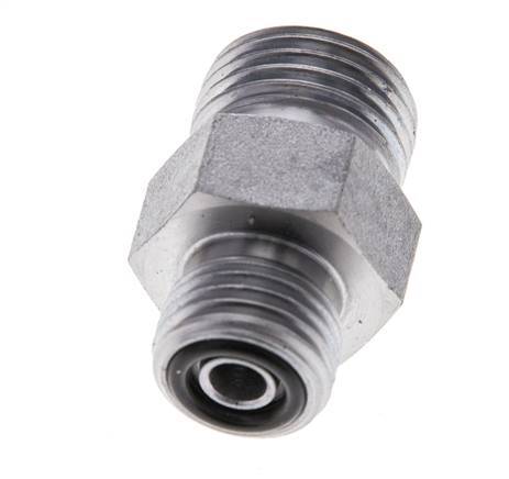 UN 11/16''-16 x UNF 9/16''-18 Verzinkt Stalen Borstnippel ORFS 630 Bar - Hydrauliek