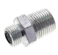 UN 11/16''-16 x 1/2'' NPT Verzinkt Stalen Borstnippel ORFS 630 Bar - Hydrauliek