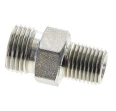UN 11/16''-16 x 1/4'' NPT Verzinkt Stalen Borstnippel ORFS 630 Bar - Hydrauliek