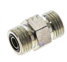 UN 11/16''-16 Zinc plated Steel Double Nipple ORFS 630 Bar - Hydraulic