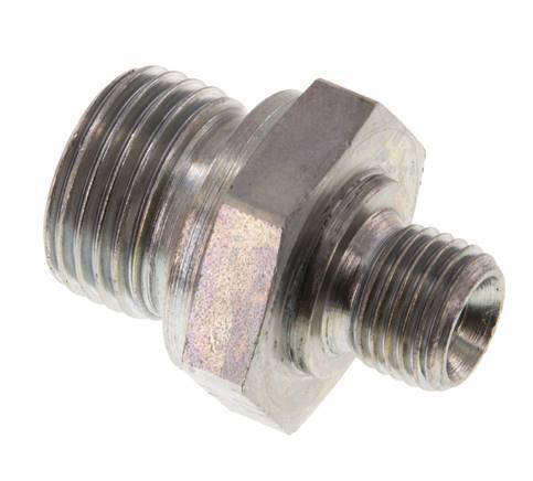 G 1/2'' x G 1/4'' Verzinkt Stalen Borstnippel 400 Bar - Hydrauliek [2 Stuks]
