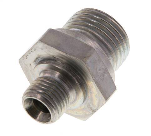 G 1/2'' x G 1/4'' Verzinkt Stalen Borstnippel 400 Bar - Hydrauliek [2 Stuks]