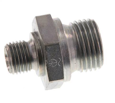 G 1/2'' x G 1/4'' Verzinkt Stalen Borstnippel 400 Bar - Hydrauliek [2 Stuks]