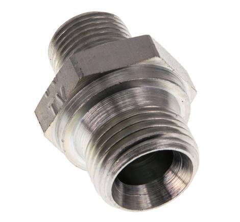 G 1/2'' x G 3/8'' Verzinkt Stalen Borstnippel 400 Bar - Hydrauliek [2 Stuks]