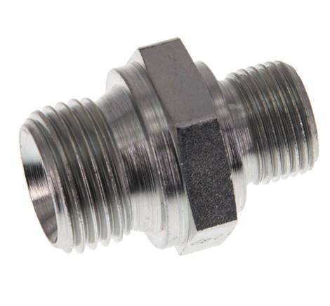 G 1/2'' x G 3/8'' Verzinkt Stalen Borstnippel 400 Bar - Hydrauliek [2 Stuks]