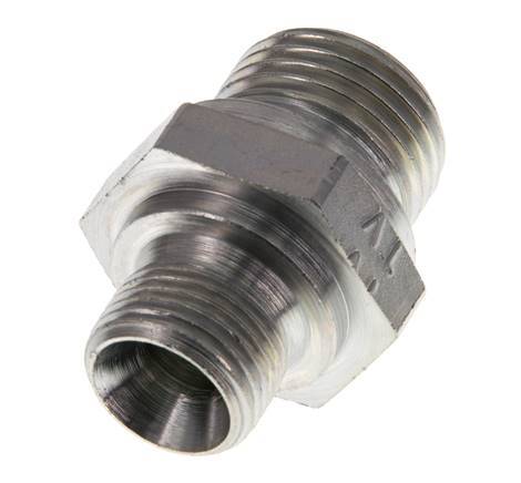 G 1/2'' x G 3/8'' Verzinkt Stalen Borstnippel 400 Bar - Hydrauliek [2 Stuks]