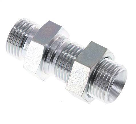 G 1/2'' Verzinkt Stalen Schotdoorvoer Borstnippel 350 Bar - Hydrauliek